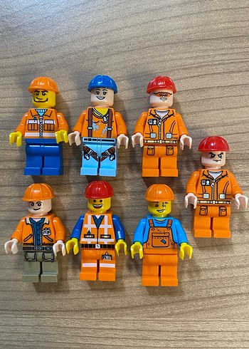 Renkli Lego İnşaat İşçileri Figür Seti