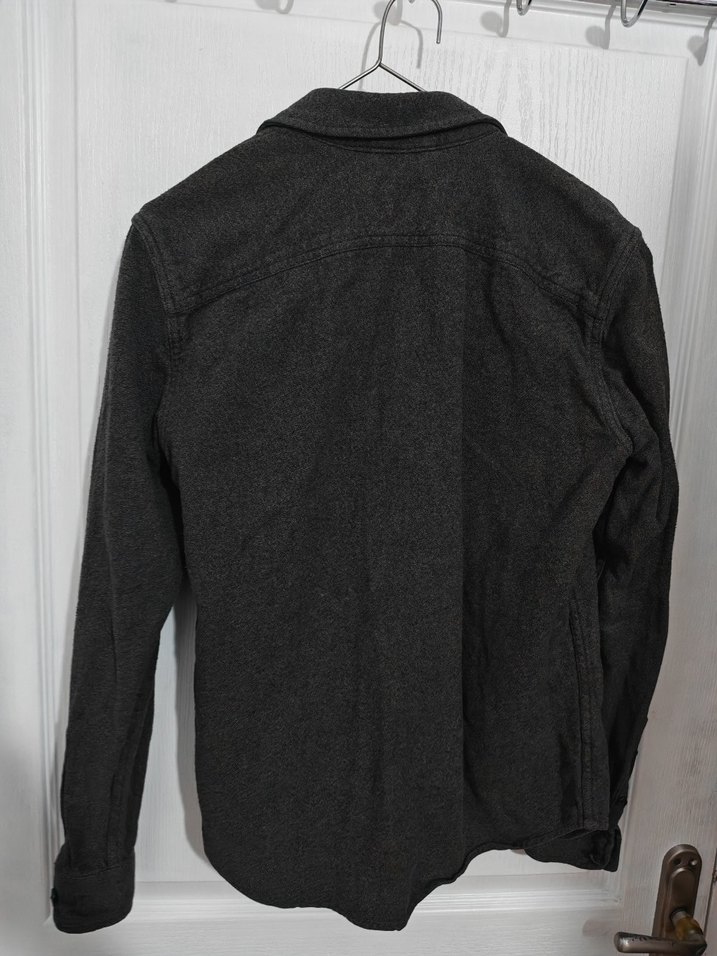 Gri Uzun Kollu Denim Erkek Gömlek - Görsel 3