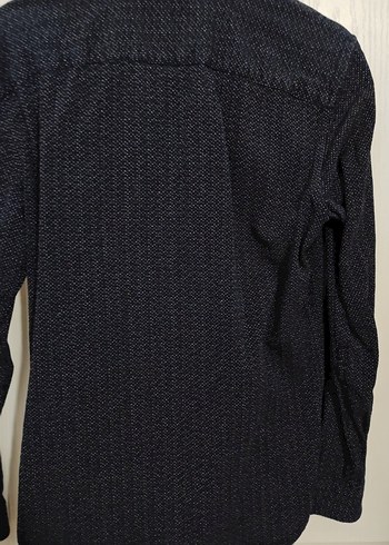 Erkek Siyah Denim Gömlek, Uzun Kollu, Regular Fit - Görsel 2