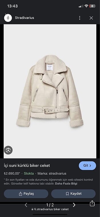 Stradivarius biker ceket
