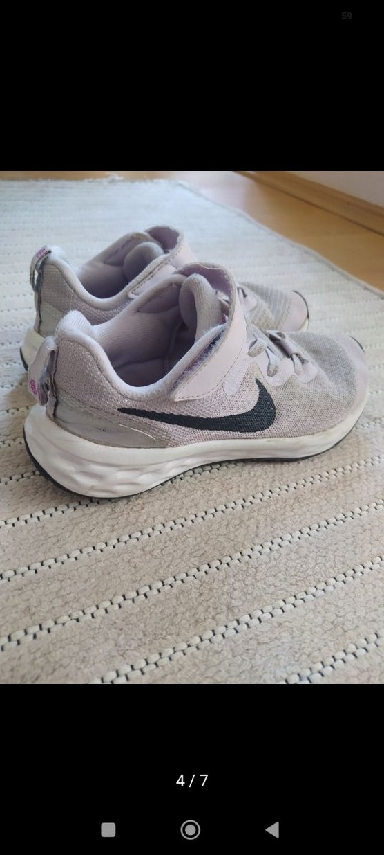 Kız Çocuk Gri Nike orjinal Spor Ayakkabı Velcro 30 numara - Görsel 3