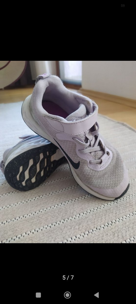 Kız Çocuk Gri Nike orjinal Spor Ayakkabı Velcro 30 numara - Görsel 2