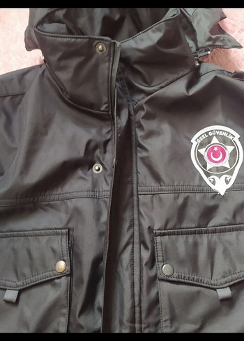 Siyah  Xl beden Erkek Güvenlik Görevlisi dış mont - Görsel 6