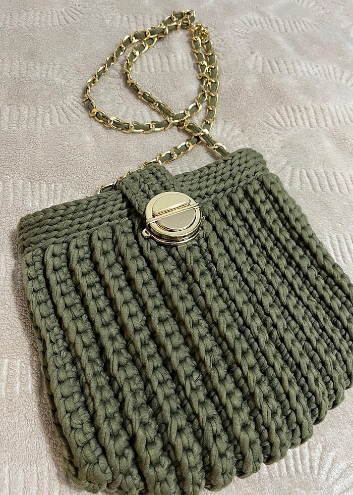 Deniz kabuğu penye ip çanta - Görsel 2