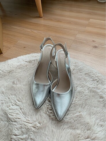 Metalik topuklu ayakkabı - Görsel 2