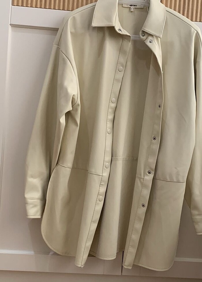 Deri ceket gömlek - Görsel 4