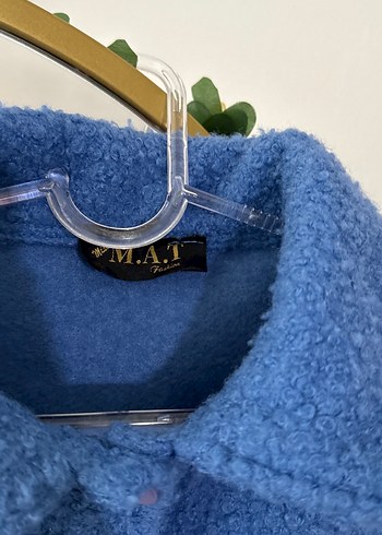 Düğmeli Mavi Kadın Polar Ceket - Görsel 3