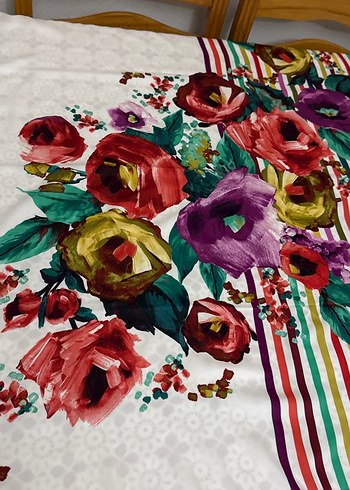 Çok Renkli Dantelli Bohem Kadın Fuları eşarbı - Görsel 3