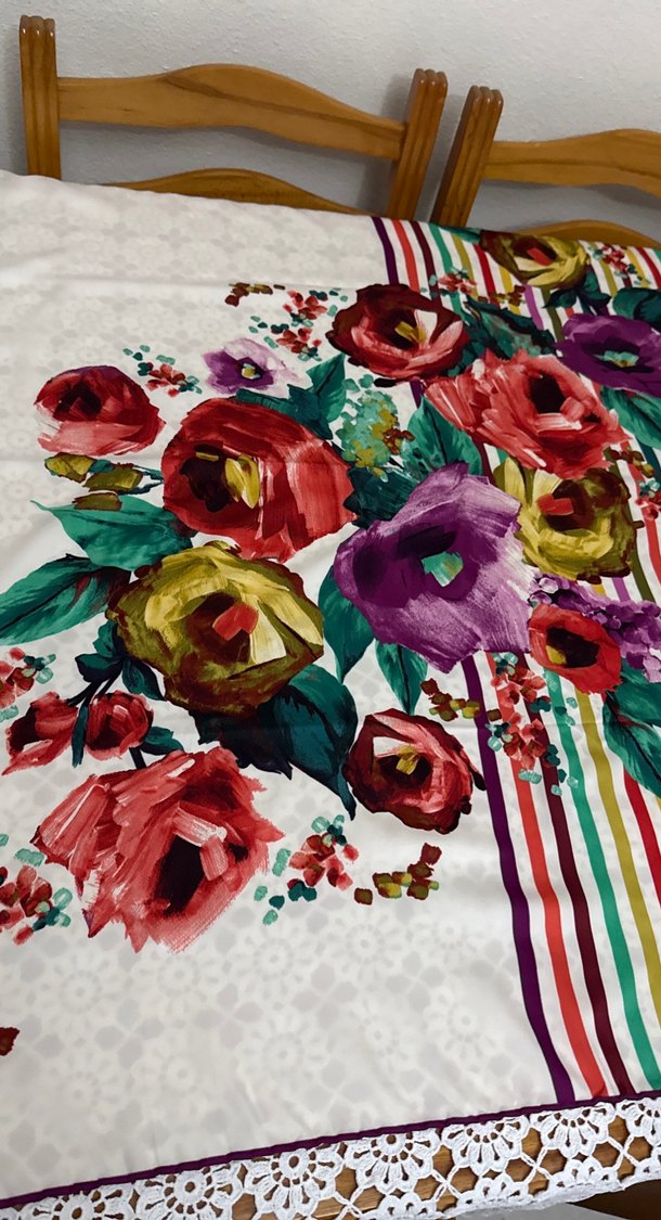 Çok Renkli Dantelli Bohem Kadın Fuları eşarbı - Görsel 3