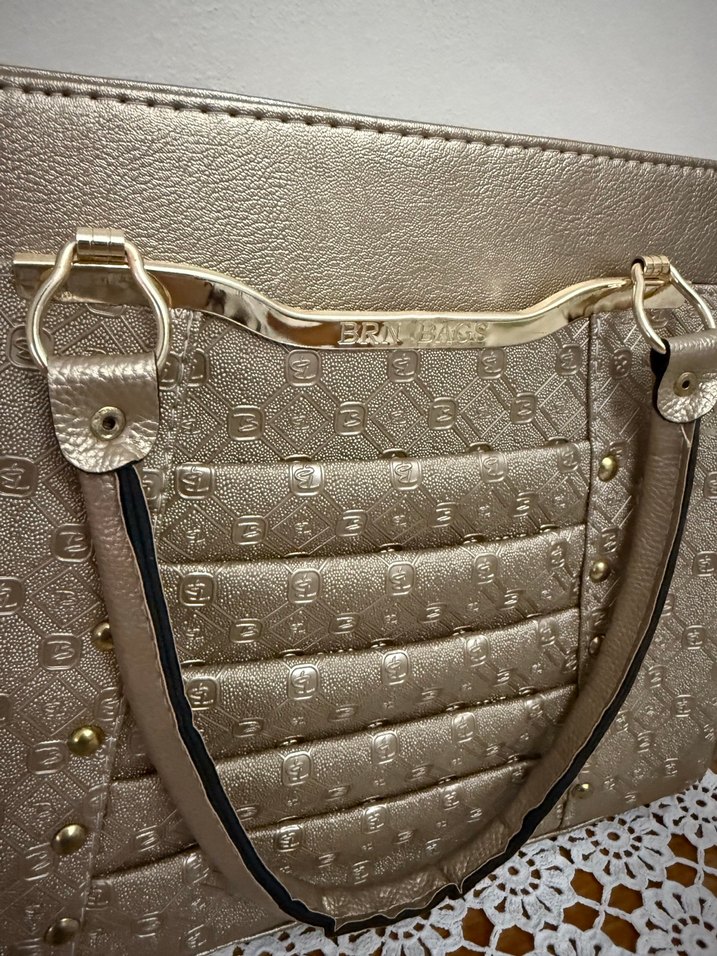 Bej Deri Kadın Omuz Çantası - Görsel 3