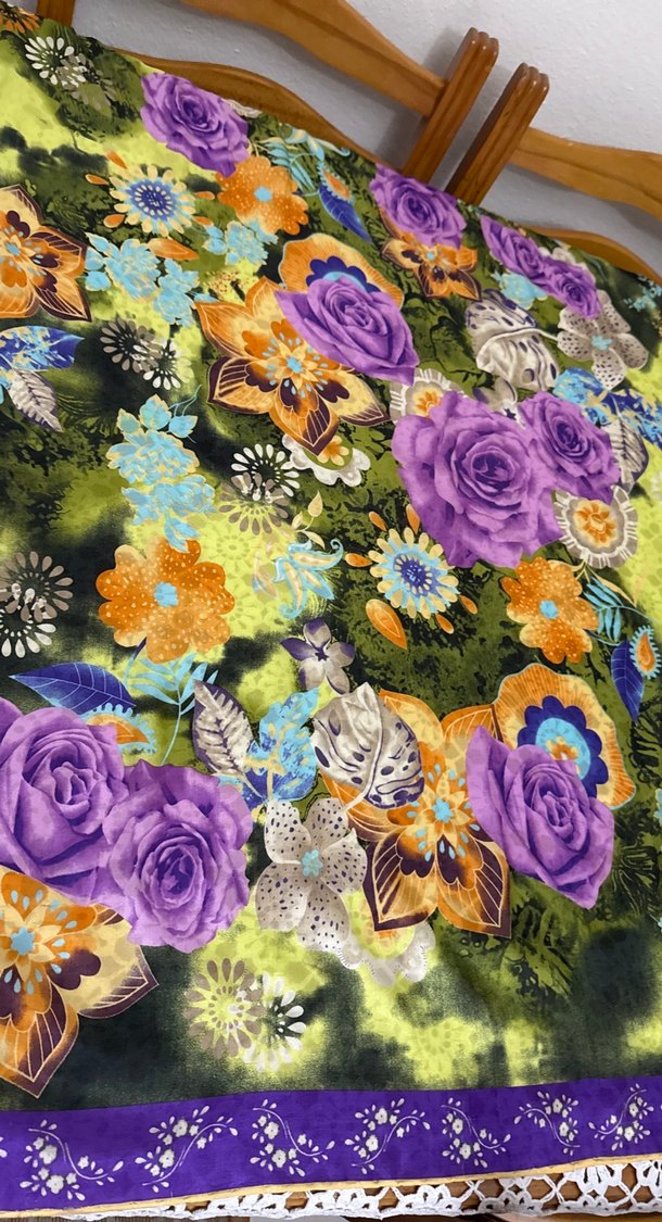 Renkli Dantel Detaylı Bohem Kadın eşarp - Görsel 2