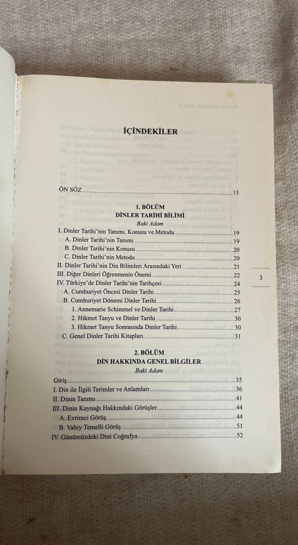 Dinler Tarihi - El Kitabı, 5. Baskı - Görsel 2