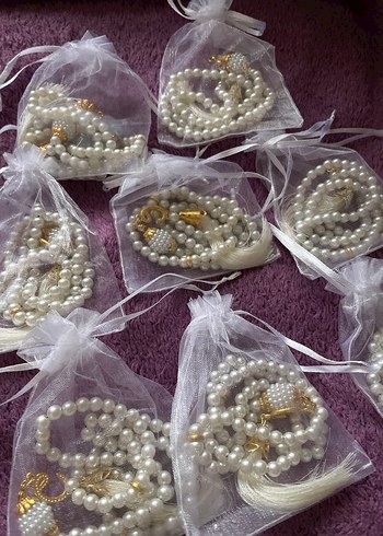 Umre hediyelik Minimalist Bohem Tarz Beyaz Tesbih - Görsel 2