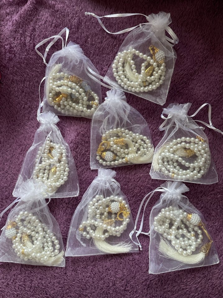 Umre hediyelik Minimalist Bohem Tarz Beyaz Tesbih - Görsel 3