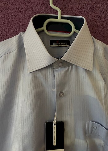 Daniel Bessi mavi Çizgili Erkek Gömlek - Görsel 4