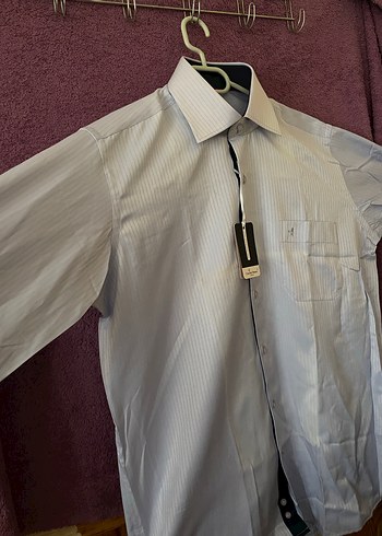 Daniel Bessi mavi Çizgili Erkek Gömlek - Görsel 5