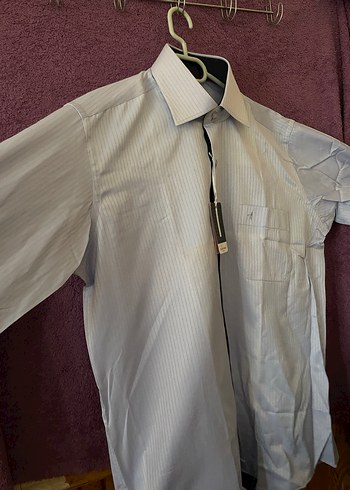 Daniel Bessi mavi Çizgili Erkek Gömlek - Görsel 6