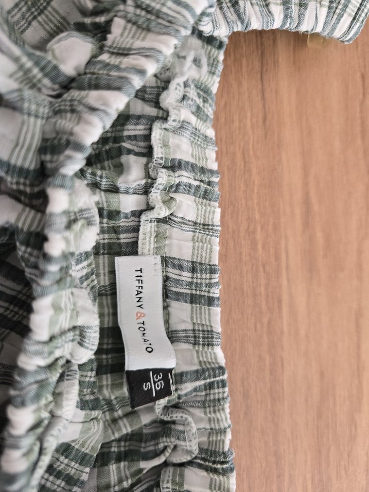 Yeşil Kareli Straplez  İkili Takım - Görsel 4