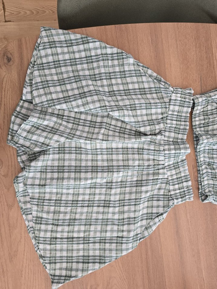 Yeşil Kareli Straplez  İkili Takım - Görsel 3