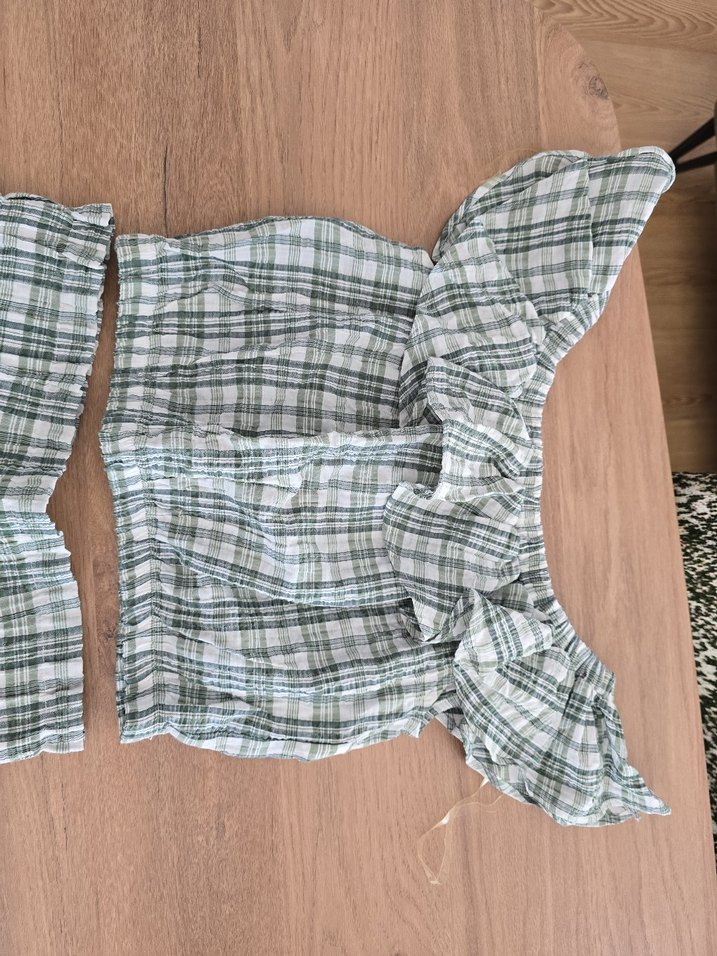 Yeşil Kareli Straplez  İkili Takım - Görsel 2