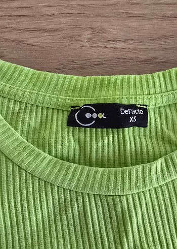 xs Beden Yeşil Kısa Kollu Crop