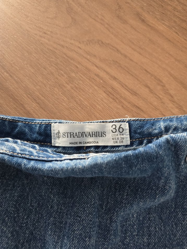 Düğmeli Mavi Mini Denim Şort - Görsel 4