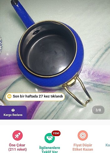 Antonello Serio Çaydanlık emaye çayı sıcak tutuyor