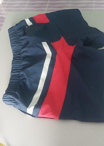 l Beden Erkek kadin Mini Lacivert Elastik Bel Spor Şort