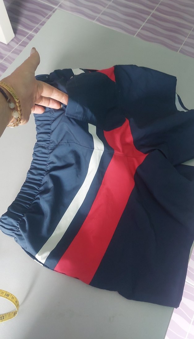 Erkek  kadin Mini Lacivert Elastik Bel Spor Şort - Görsel 2