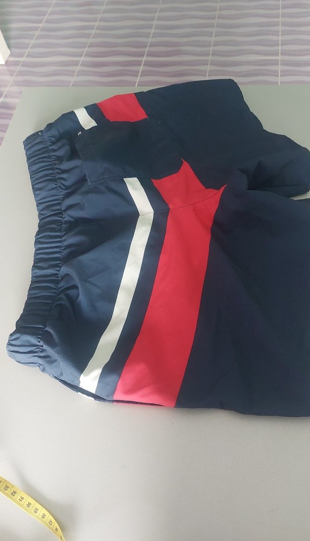 Erkek  kadin Mini Lacivert Elastik Bel Spor Şort - Görsel 3