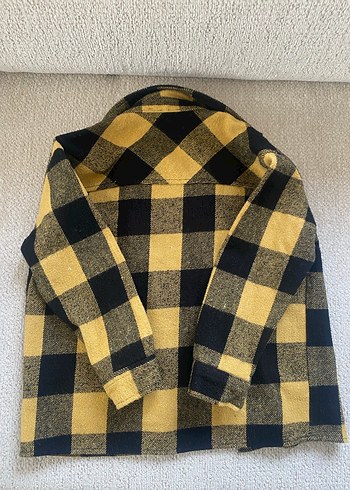 Defacto Sarı Siyah Ekose Düğmeli erkek çocuk Gömlek - Görsel 3