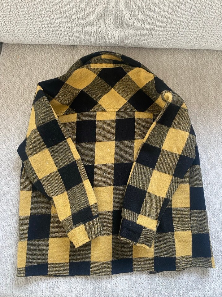 Defacto Sarı Siyah Ekose Düğmeli erkek çocuk Gömlek - Görsel 3