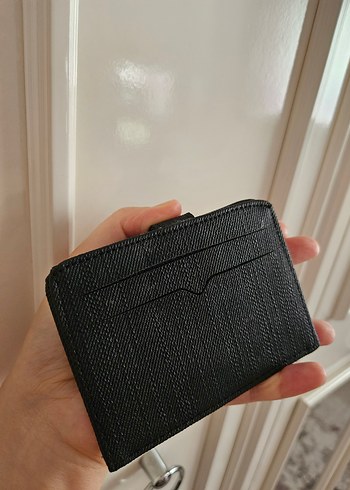 Siyah Deri Erkek Cüzdanı Velcro Kapaklı