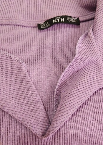 Zara Mor Düğmeli Kısa Kollu Kız Polo Tişört
