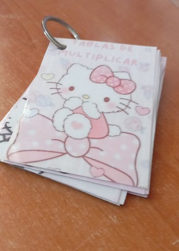 Pembe Pastel Hello Kitty Çarpım Tablosu Defteri