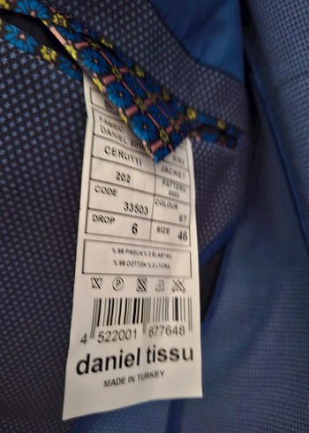 Daniel tissu Erkek Lacivert Spor Kesim Ceket - Görsel 3