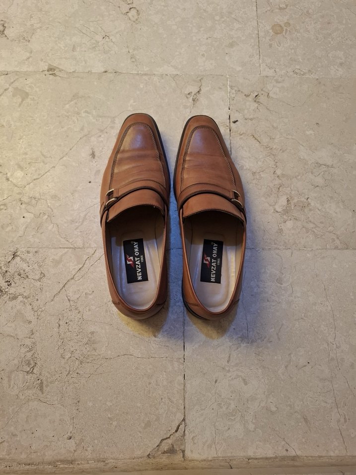 Nevzat Onay Kahverengi Deri Tokalı Klasik Erkek Ayakkabı - Görsel 2