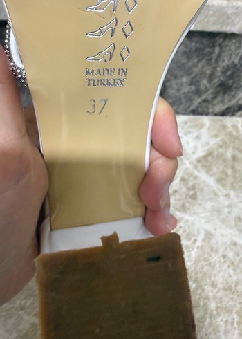 Beyaz Stiletto Topuklu Kadın Abiye Ayakkabı - Görsel 3