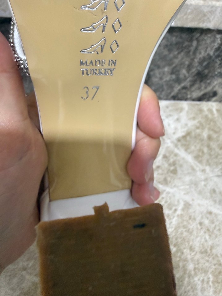 Beyaz Stiletto Topuklu Kadın Abiye Ayakkabı - Görsel 3