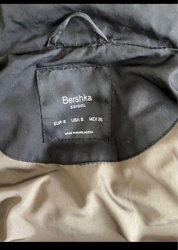 s Beden siyah Renk BERSHKA KADIN KIŞLIK MONT