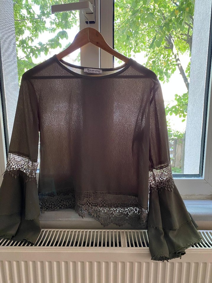 Bohem Tarzı Uzun Kollu Örme Bluz - Görsel 3