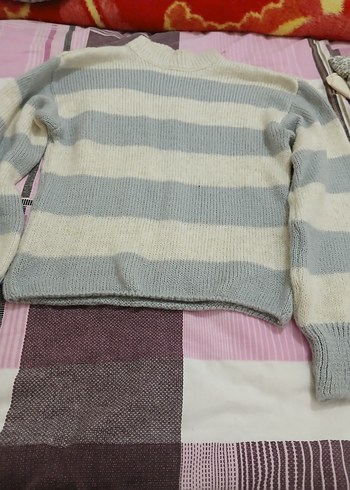 Gri Renkli Nakışlı Çocuk Bohem Bere ve Atkı - Görsel 3