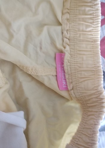 7 Yaş Beden Pastel Sarı kız çocuk şort