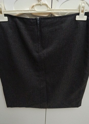 Düğmeli Siyah Kadın Denim Kalem Etek - Görsel 2