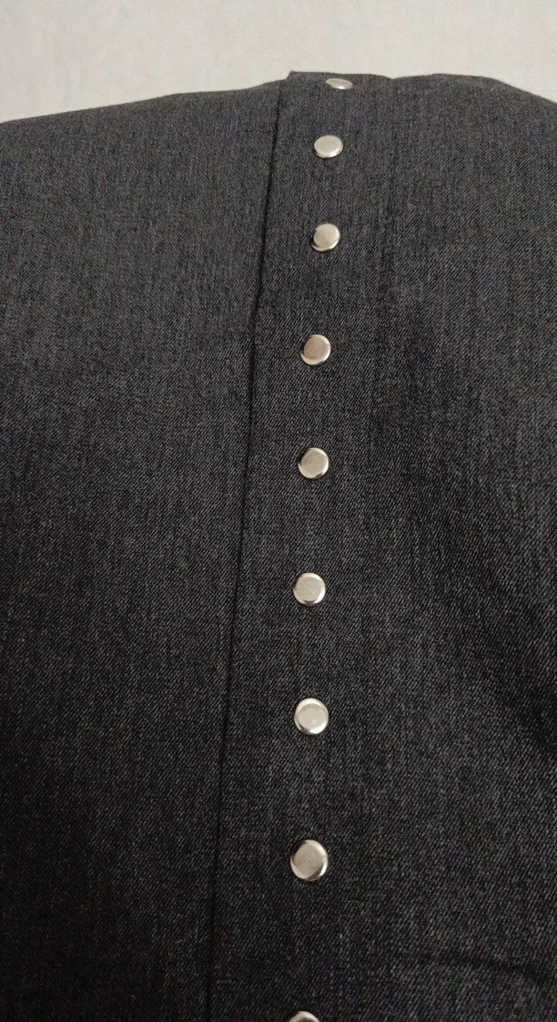 Düğmeli Siyah Kadın Denim Kalem Etek - Görsel 4