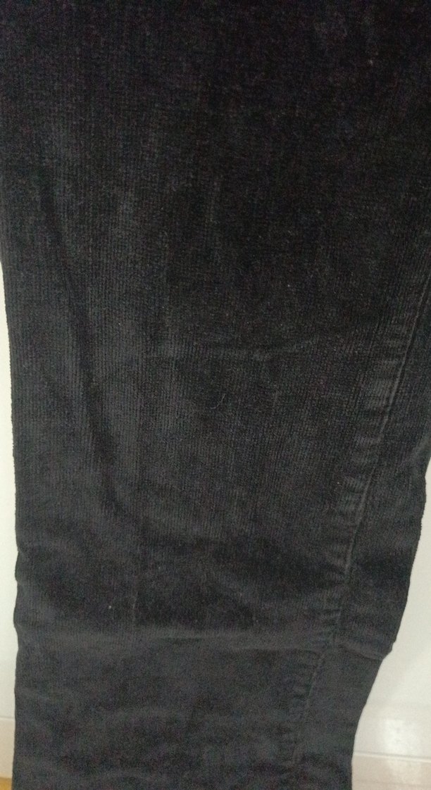 Siyah kadife İspanyol paça fitilli kadife Pantolon - Görsel 4