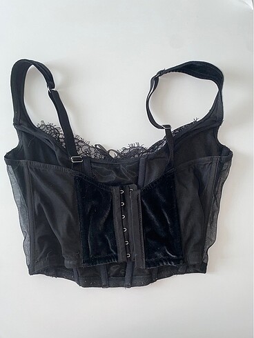 m Beden siyah Renk victoria secret korse kadife crop