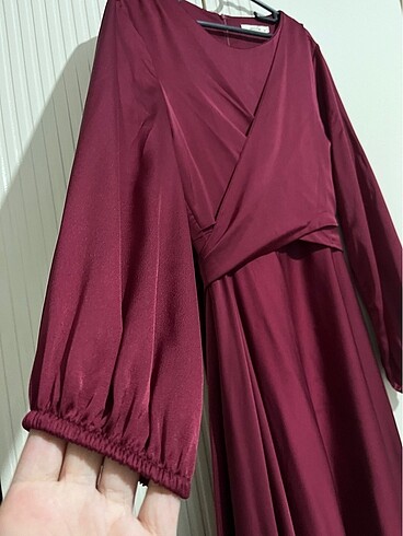42 Beden Bordo elbise