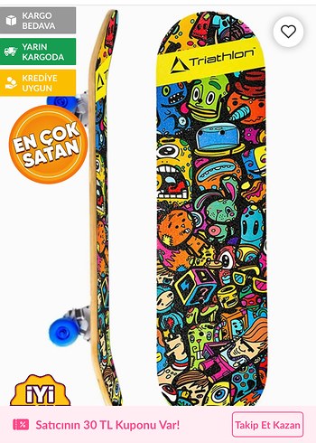 Renkli Çocuk Kaykay Tahtası - Görsel 2