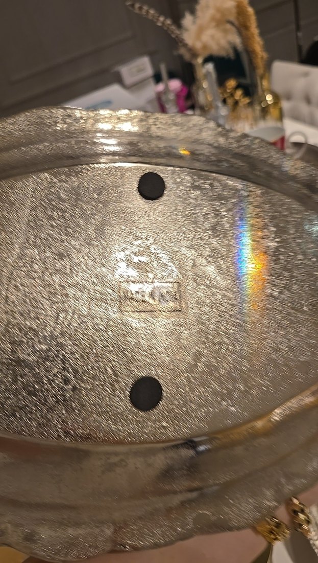 Vintage Altın Yılan Desenli Parlak Tabak - Görsel 2